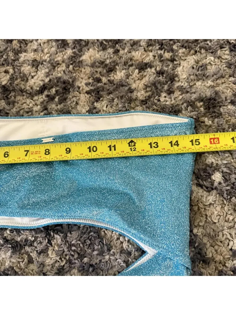 PINK Aqua Blue Metallic Cutout One Piece Swimsuit Monokini Med.